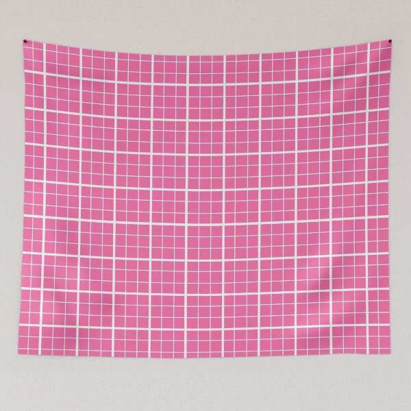 Item preview, Pink and White Grid Windowpane Check Design  designed and sold by PatternTitan.