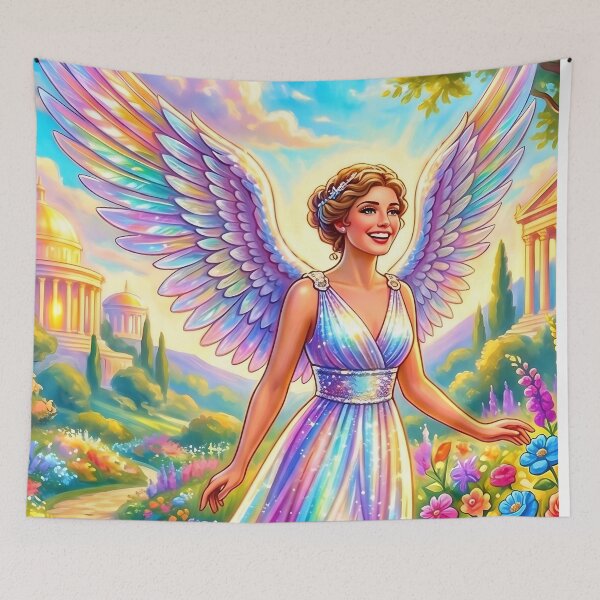 Item preview, A beautiful fairy in a flower garden designed and sold by PP&RAINBOW SHOP.