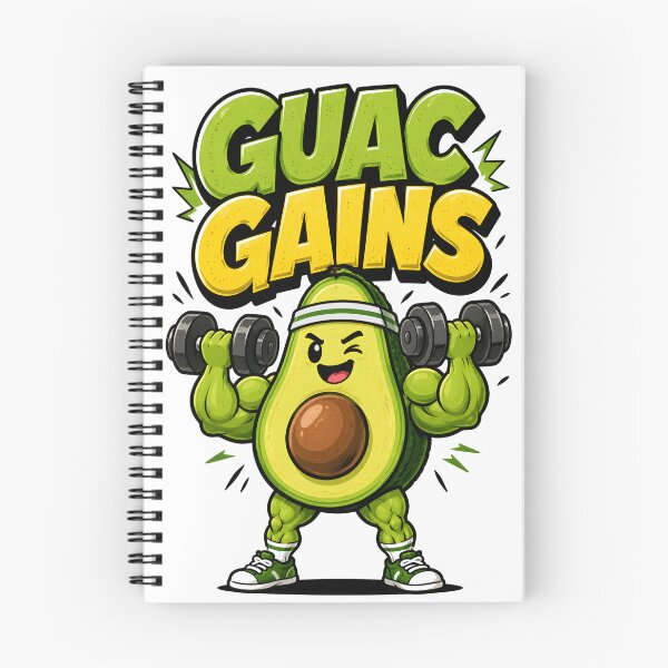 Item preview, Guac Gains Funny Avocado Gym Bodybuilding designed and sold by Mr Lee.
