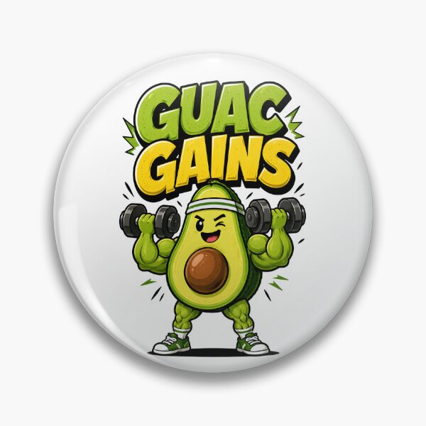 Item preview, Guac Gains Funny Avocado Gym Bodybuilding designed and sold by Mr Lee.