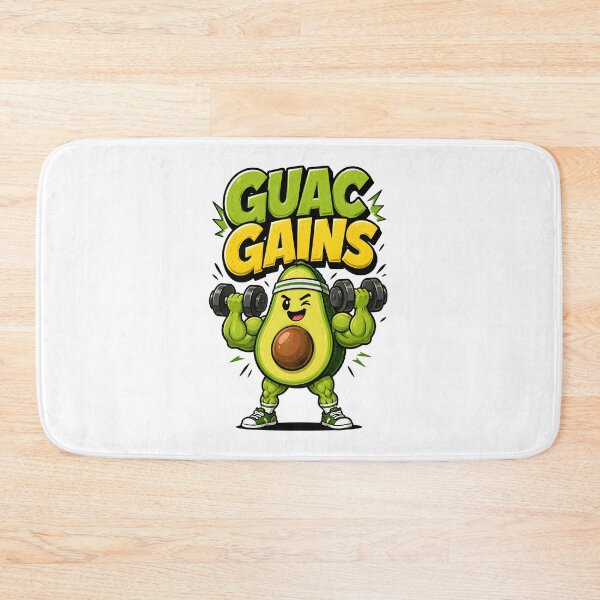 Item preview, Guac Gains Funny Avocado Gym Bodybuilding designed and sold by Mr Lee.