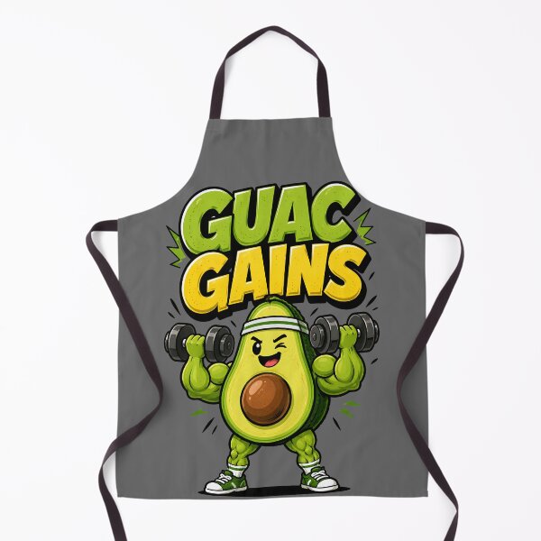 Item preview, Guac Gains Funny Avocado Gym Bodybuilding designed and sold by Mr Lee.
