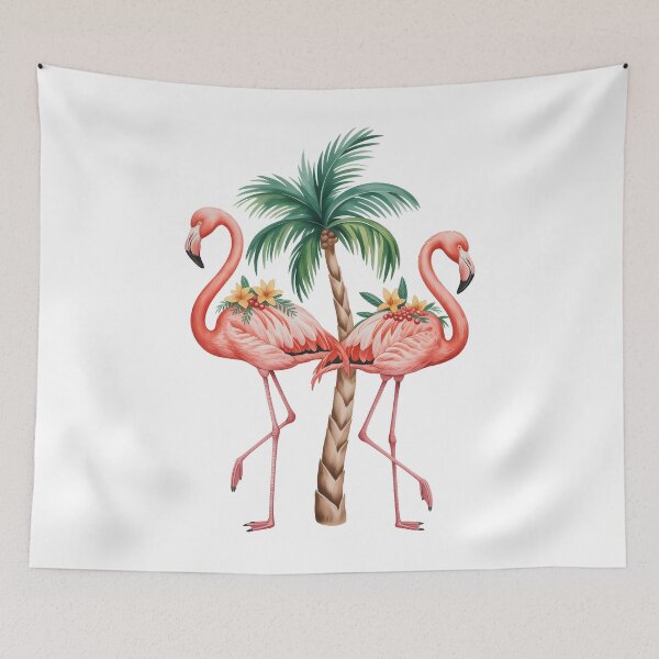 Item preview, Christmas Lights Flamingos Summer Christmas In July designed and sold by sailorjessiArt.