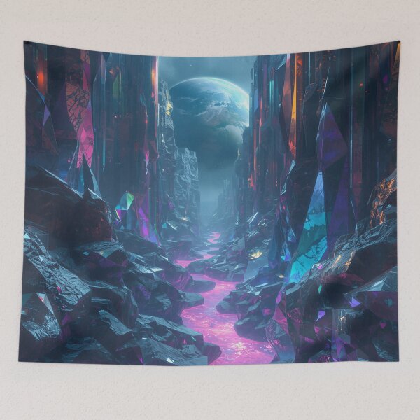 Item preview, Infinite Prism Crystal Alien Landscape designed and sold by Luminous Wilds.