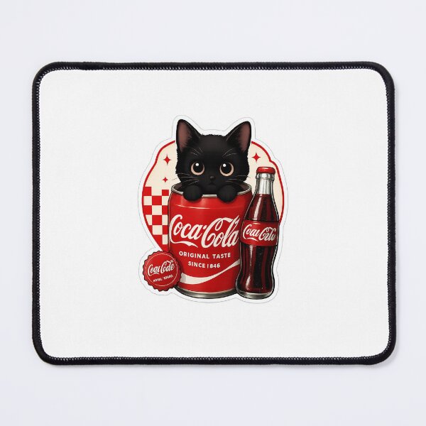 Item preview, Retro Cola Cat Sticker | Cute Soda Aesthetic Vinyl Sticker designed and sold by VisionInkStudio.