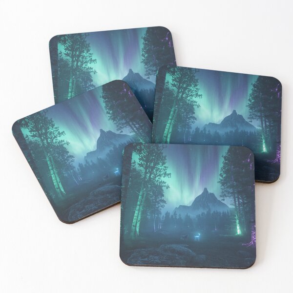 Item preview, Aurora Phantom Forest Alien Fantasy Landscape designed and sold by Luminous Wilds.