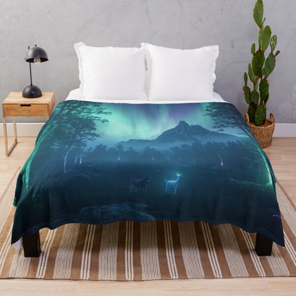 Item preview, Aurora Phantom Forest Alien Fantasy Landscape designed and sold by Luminous Wilds.