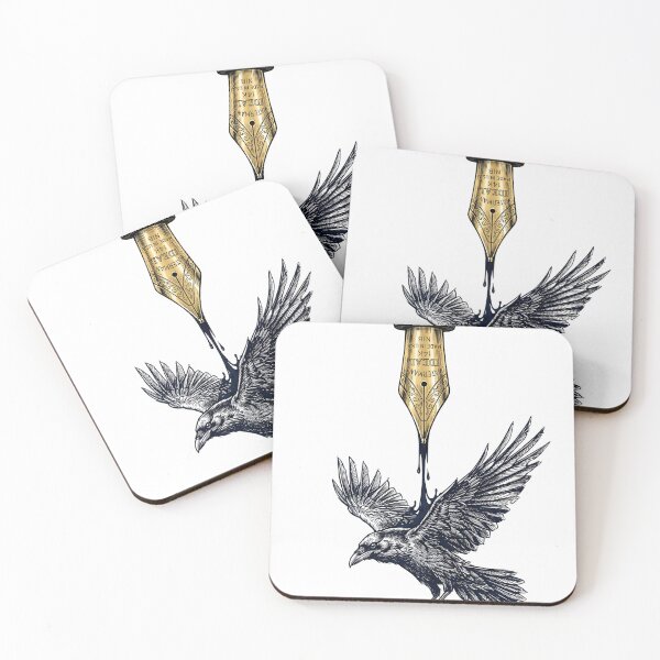 Item preview, Flow State | Vintage Fountain Pen Nib & Raven Ink Art designed and sold by OVERRIDESTUDIOS.