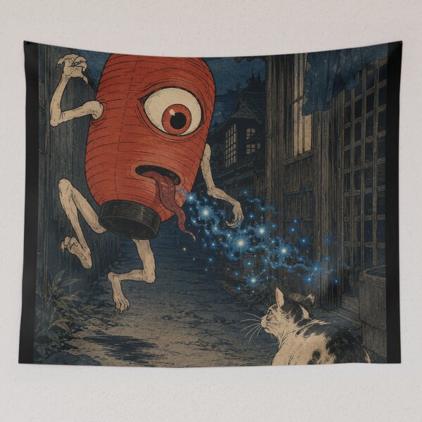 Item preview, Chochin-obake Alleyway Prankster - Vintage Japanese Ukiyo-e Woodblock Print Style designed and sold by bapupa.