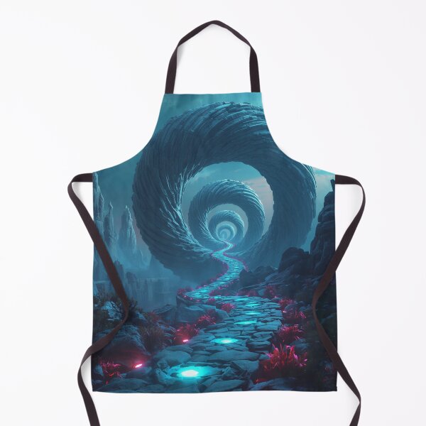 Item preview, Gravity Spiral Mountains Sci-Fi Fantasy Landscape designed and sold by Luminous Wilds.