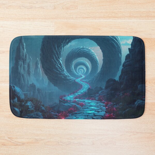 Item preview, Gravity Spiral Mountains Sci-Fi Fantasy Landscape designed and sold by Luminous Wilds.