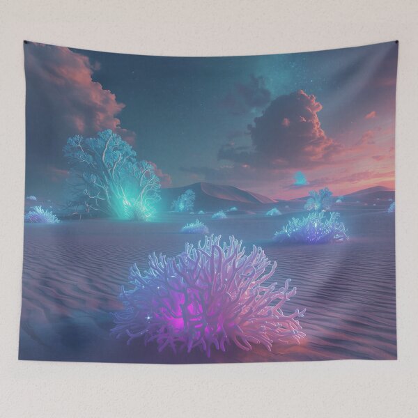 Item preview, Starlight Coral Desert Fantasy Landscape designed and sold by Luminous Wilds.