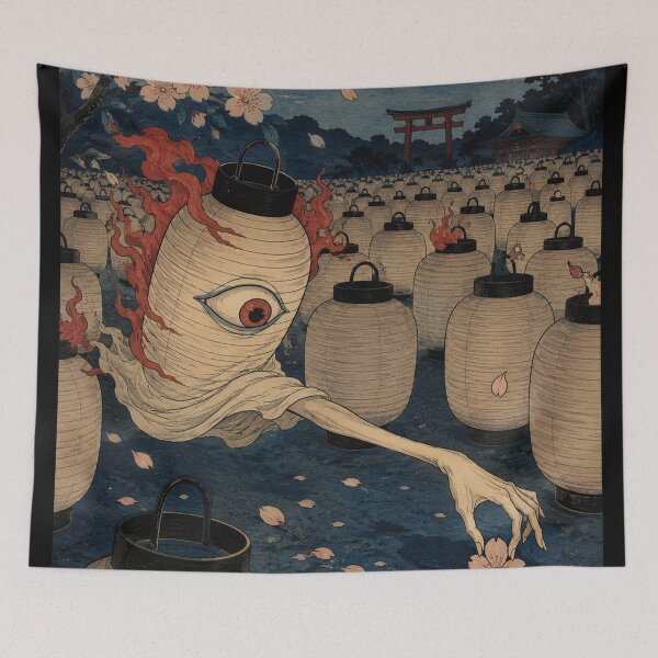 Item preview, Chochin-obake Yokai Festival Rogue  - Vintage Japanese Ukiyo-e Woodblock Print Style designed and sold by bapupa.