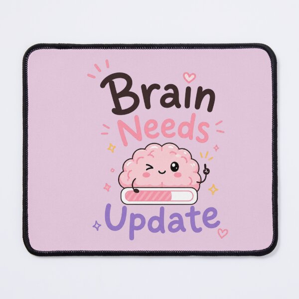 Item preview, Brain Needs Update Cute Kawaii Quote Design Funny Mental Loading Cartoon Sticker designed and sold by Sanika arts .