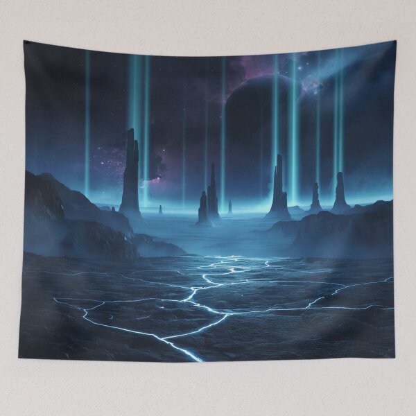 Item preview, Void Horizon Alien Sci-Fi Fantasy Landscape designed and sold by Luminous Wilds.