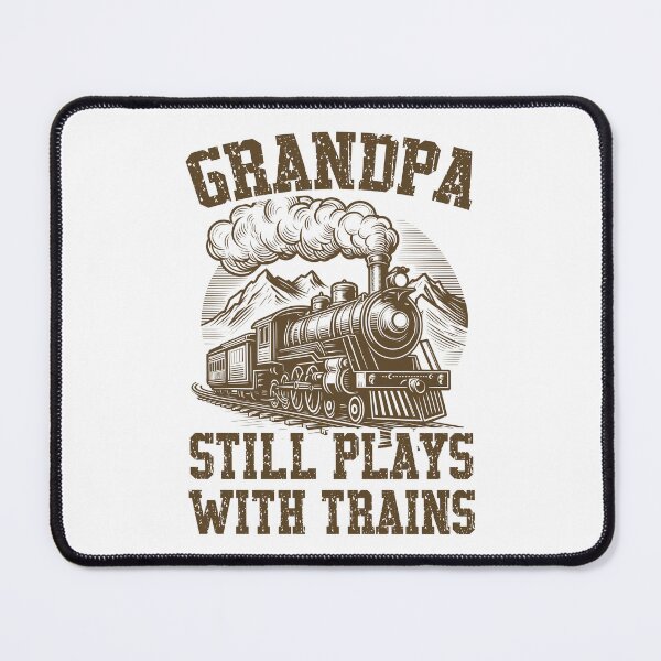 Item preview, Grandpa Still Plays With Trains - Retro Vintage Locomotive designed and sold by Dmetalx Art Apparel.
