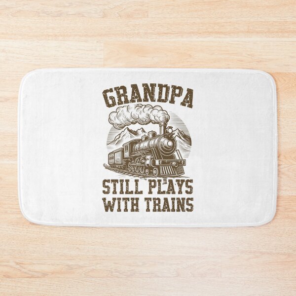Item preview, Grandpa Still Plays With Trains - Retro Vintage Locomotive designed and sold by Dmetalx Art Apparel.