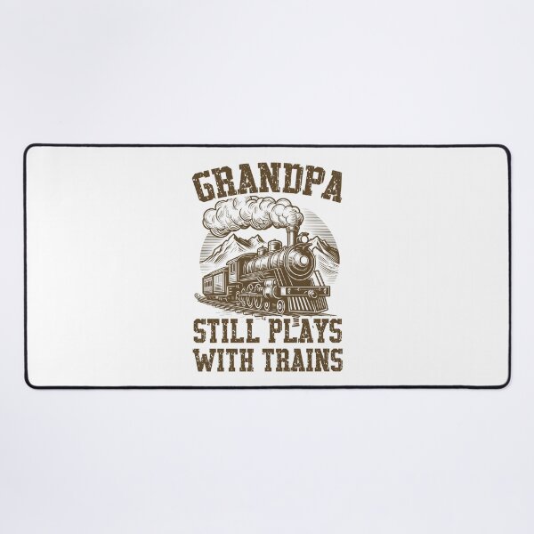 Item preview, Grandpa Still Plays With Trains - Retro Vintage Locomotive designed and sold by Dmetalx Art Apparel.