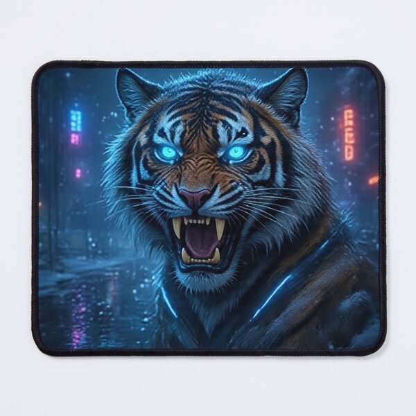 Item preview, Cyberpunk Neon Tiger Snow – Neo Tokyo Winter Beast designed and sold by Neo Tokio.