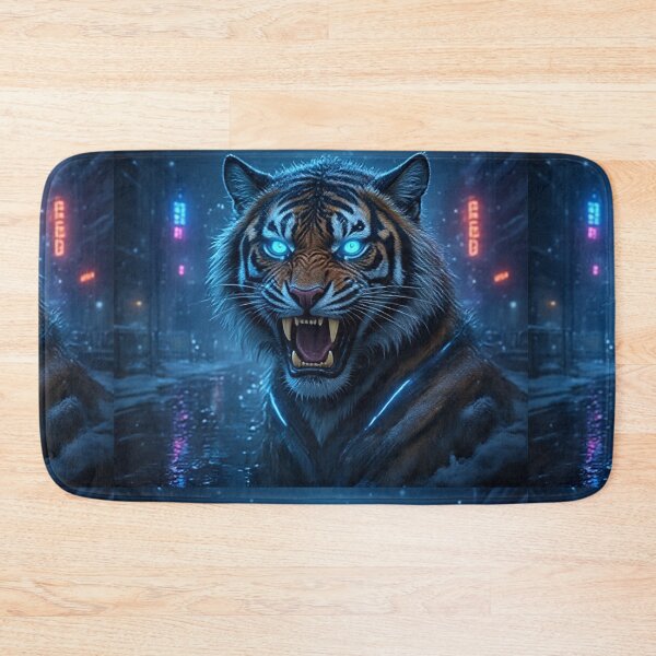 Item preview, Cyberpunk Neon Tiger Snow – Neo Tokyo Winter Beast designed and sold by Neo Tokio.