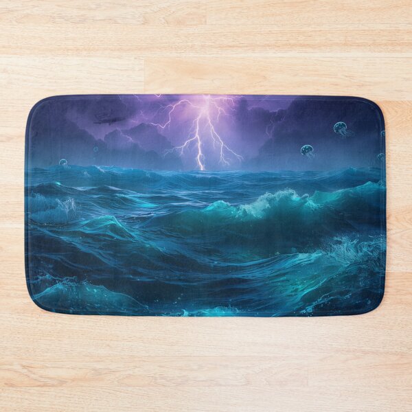 Item preview, Luminous Storm Ocean Fantasy Sci-Fi Landscape designed and sold by Luminous Wilds.