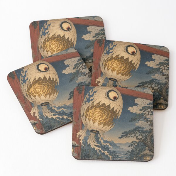 Item preview, Chochin-obake Temple Gate Guard Yokai - Vintage Japanese Ukiyo-e Woodblock Print Style designed and sold by bapupa.
