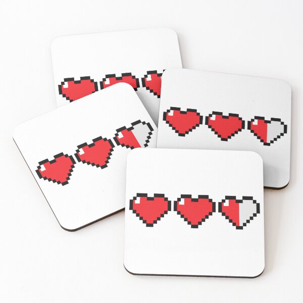 Item preview, Retro Pixel Heart Health Bar Sticker designed and sold by ClickToSticker.