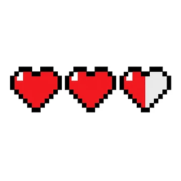 Artwork thumbnail, Retro Pixel Heart Health Bar Sticker by ClickToSticker