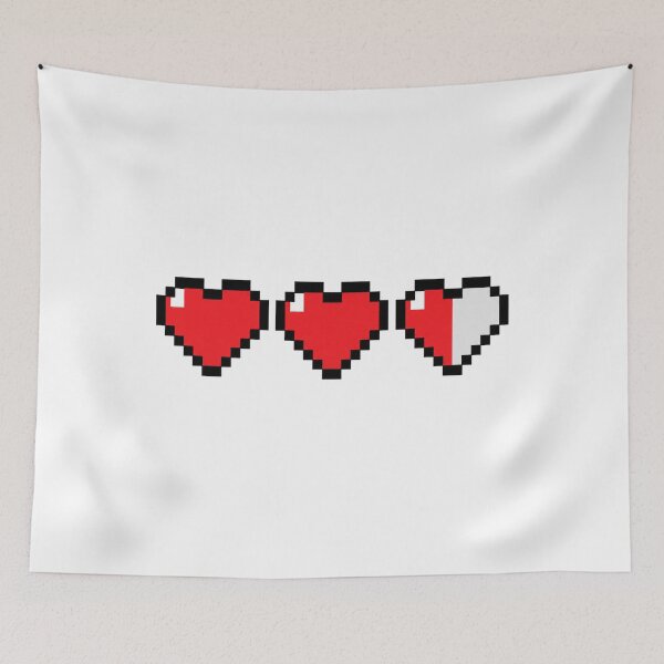 Item preview, Retro Pixel Heart Health Bar Sticker designed and sold by ClickToSticker.