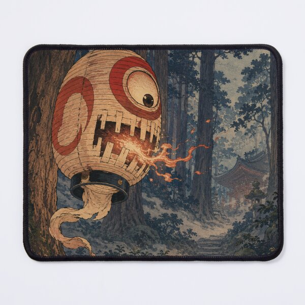 Item preview, The Watcher's Glow Chochin-obake Yokai - Vintage Japanese Ukiyo-e Woodblock Print Style designed and sold by bapupa.
