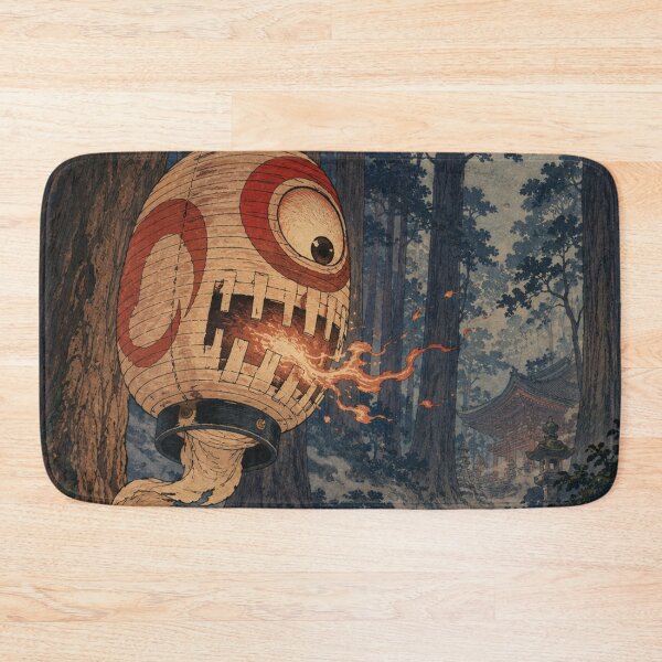 Item preview, The Watcher's Glow Chochin-obake Yokai - Vintage Japanese Ukiyo-e Woodblock Print Style designed and sold by bapupa.
