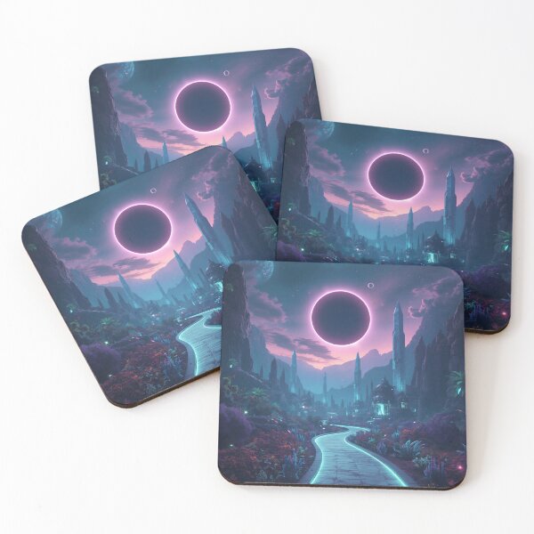 Item preview, Eternal Eclipse Sanctuary Fantasy Landscape designed and sold by Luminous Wilds.