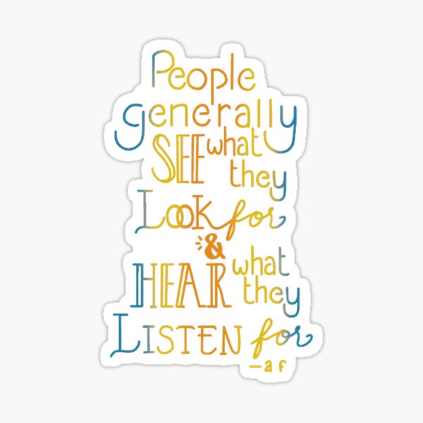 People Generally See... Sticker