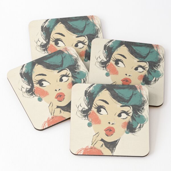 Item preview, Retro Glam Pop Art Portrait designed and sold by junkydotcom.
