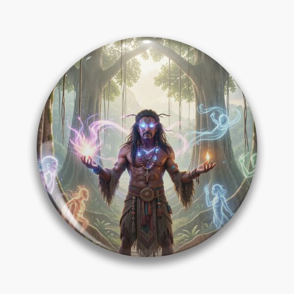 Item preview, Mystical Melanesian shaman in a sacred banyan grove full of ancient spiritual energy designed and sold by FotoworldEdel.