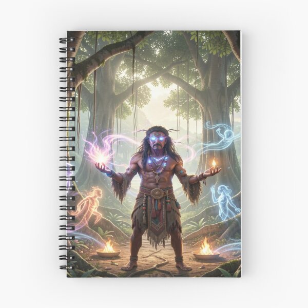 Item preview, Mystical Melanesian shaman in a sacred banyan grove full of ancient spiritual energy designed and sold by FotoworldEdel.