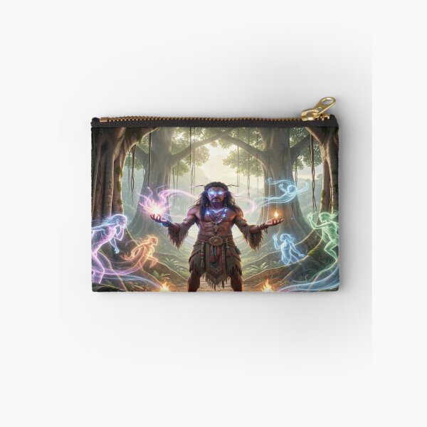 Item preview, Mystical Melanesian shaman in a sacred banyan grove full of ancient spiritual energy designed and sold by FotoworldEdel.