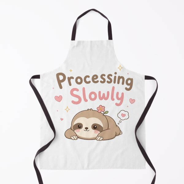 Item preview, Processing Slowly Cute Sloth Kawaii Design | Funny Lazy Mood Quote Sticker designed and sold by Sanika arts .