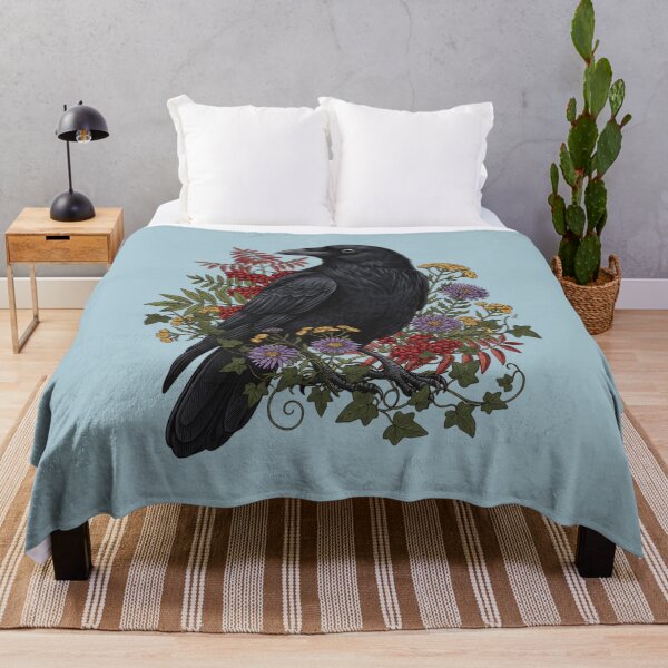 Item preview, Dark Academia Raven with Autumn Berries and Flora designed and sold by BirdsnStuff.