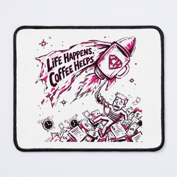 Item preview, Life Happens Coffee Helps Superhero Mug designed and sold by XYZ LAB by Jesuperman.