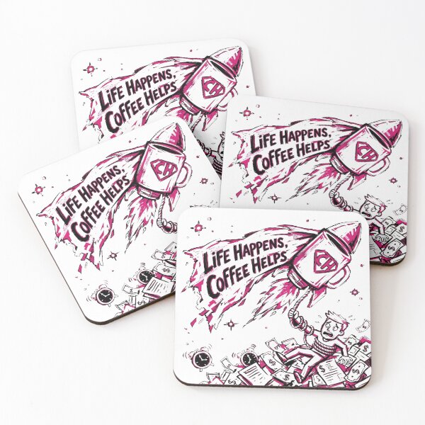 Item preview, Life Happens Coffee Helps Superhero Mug designed and sold by XYZ LAB by Jesuperman.