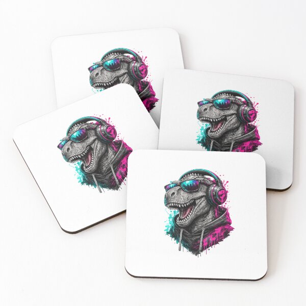 Item preview, Dinosaur with headphones designed and sold by PeterPunkt.
