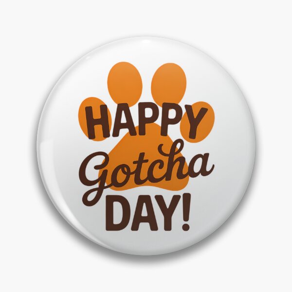 Item preview, Happy Gotcha Day! Orange Dog Paw Print Animal Rescue designed and sold by sailorjessiArt.