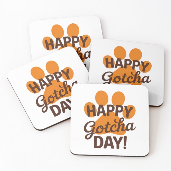 Item preview, Happy Gotcha Day! Orange Dog Paw Print Animal Rescue designed and sold by sailorjessiArt.
