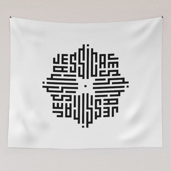 Item preview, JESSICA | Black  | Modern Geometric Kufi Calligraphy | From Name to Art   designed and sold by FOR YOUR NAME.
