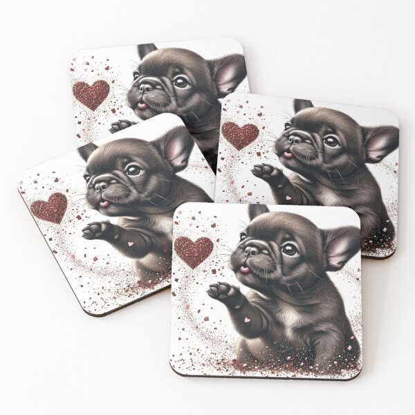 Item preview, Cute French Bulldog Puppy Blowing Love Heart designed and sold by Lucinda86.