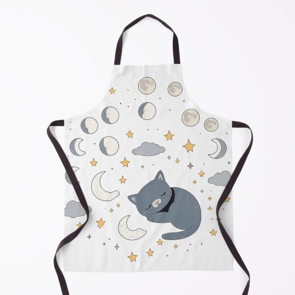 Item preview, Sleeping Moon Cat Aesthetic | Cute Celestial Cat & Moon Phases Illustration designed and sold by Hansonq.