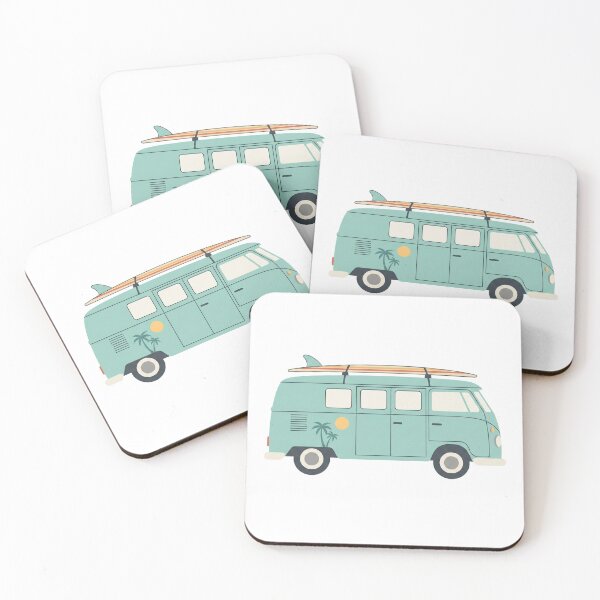 Item preview, Retro Surfer Van with Surfboard designed and sold by Opal Aura .