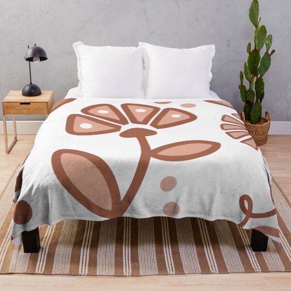 Item preview, Brown And White Flower Bohemian Design designed and sold by Sartoris Art.