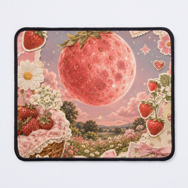 Item preview, Strawberry Moon Cottagecore Collage designed and sold by Dreamsinpastel.